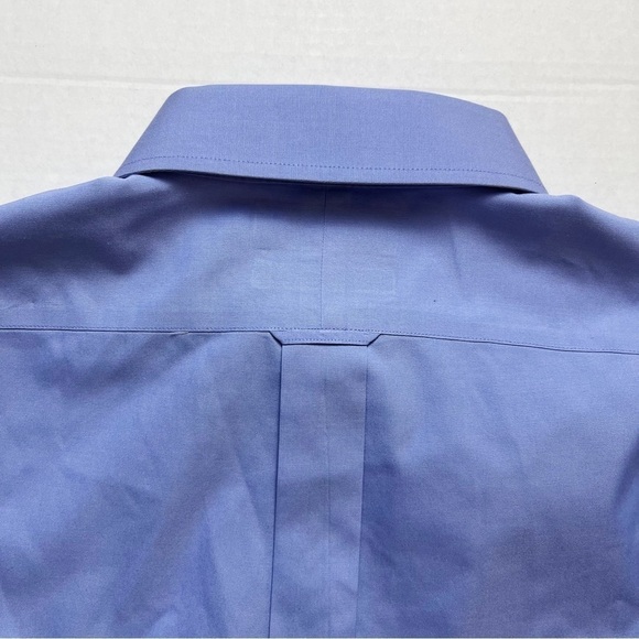 ✨NEW!✨ ROUNDTREE & YORKE Gold Label Long Sleeve Non Iron Pinpoint Shirt - 16/33 - Picture 7 of 11